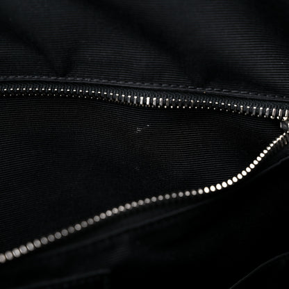 Saint Laurent Calfskin Patch Embellished Museum Flat Briefcase Black 9 of 16