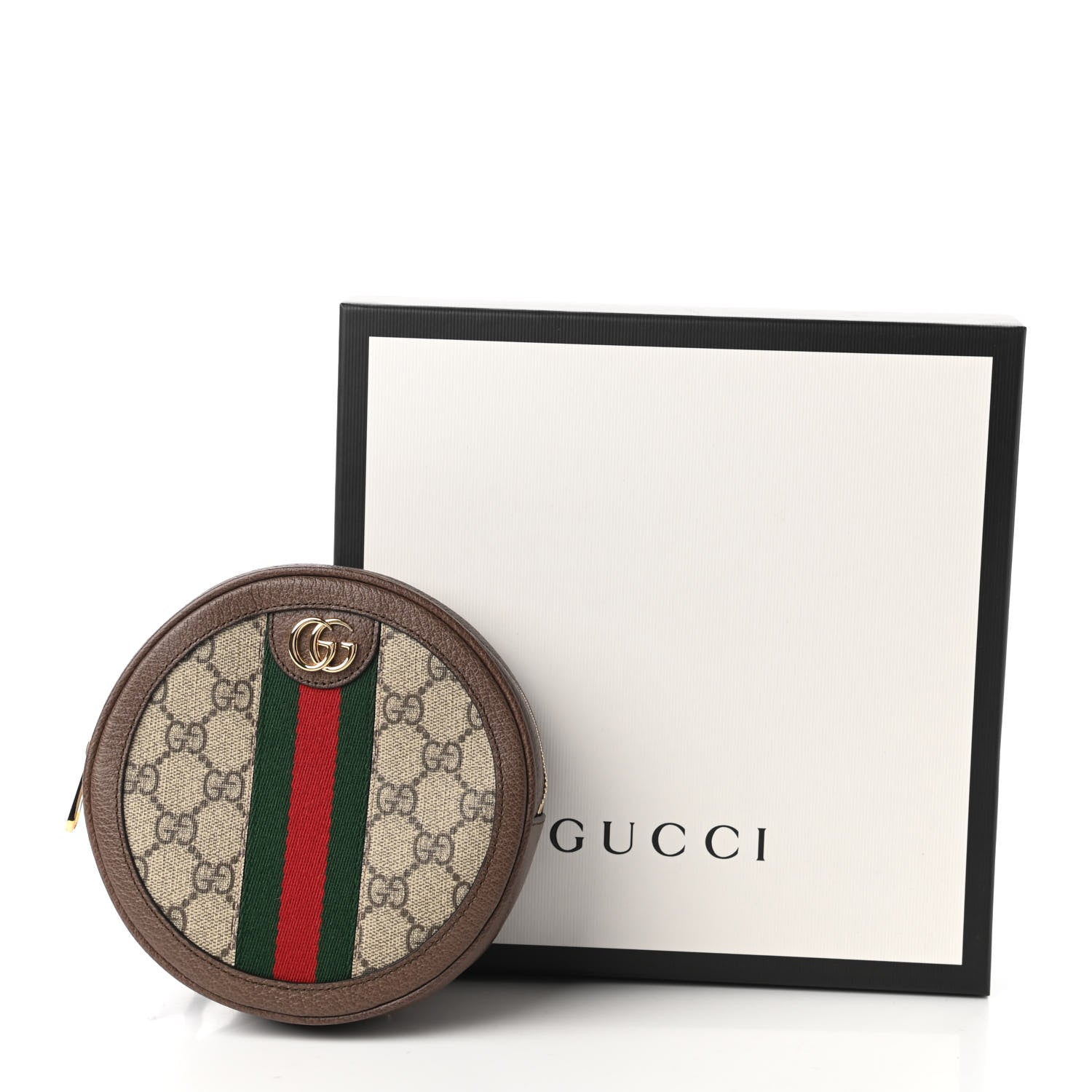 Gucci GG Supreme Monogram Web Mini Ophidia Round Backpack Brown 11 of 11