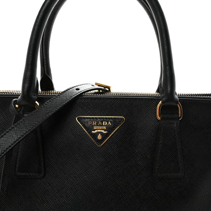 Prada Saffiano Lux Large Galleria Double Zip Tote Black 7 of 9