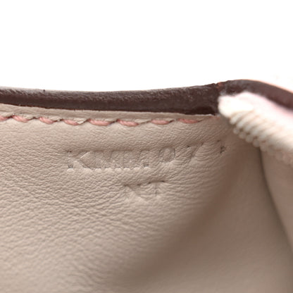 Hermes Taurillon Clemence Verso Mini Lindy 20 Rose Sakura Gris Perle 6 of 11