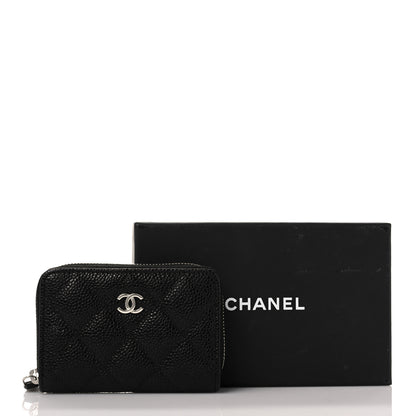 Chanel Caviar Quilted Classic Zipped Coin Purse Black 10 of 10