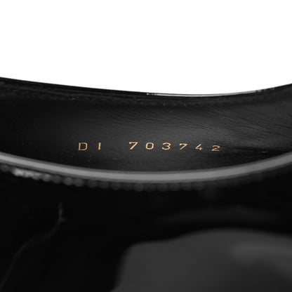 Saint Laurent Patent Lace Up Wyatt 25 Derby Shoes 41 Black 6 of 9