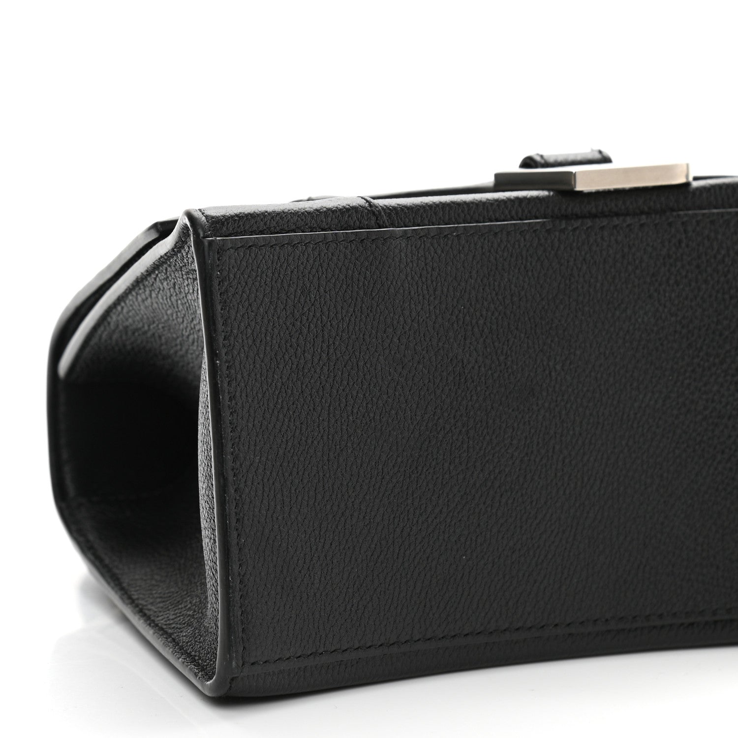 Balenciaga Grained Calfskin Small Hourglass Top Handle Bag Black 8 of 11