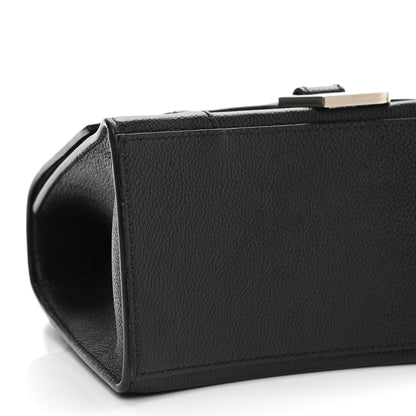 Balenciaga Grained Calfskin Small Hourglass Top Handle Bag Black 8 of 11