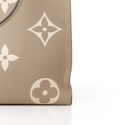 Louis Vuitton Empreinte Monogram Giant Onthego MM Tourterelle Creme 13 of 15