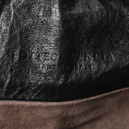 Bottega Veneta Grained Lambskin Intrecciato Large Shoulder Bag Black 6 of 9