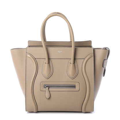 Celine Drummed Calfskin Micro Luggage Dune 1 of 9