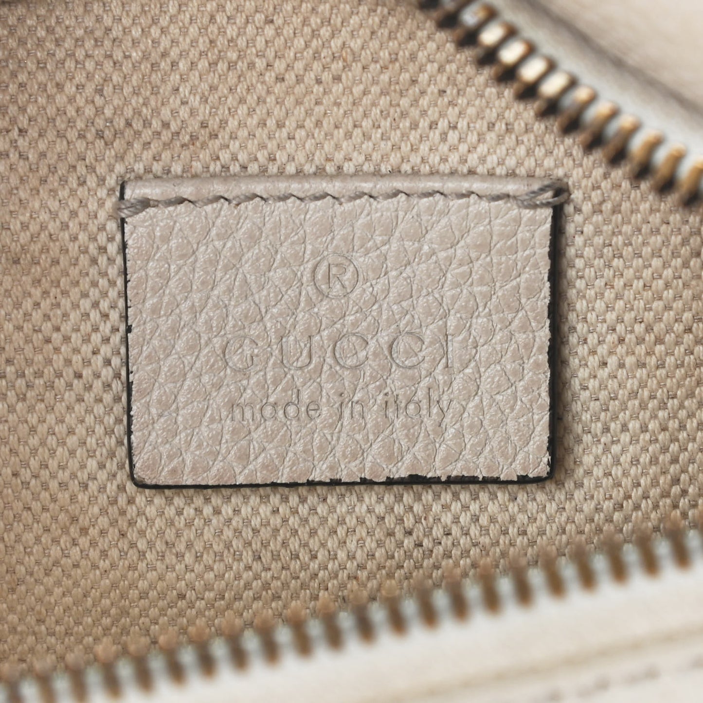 Grained Calfskin Small Logo Belt Bag White