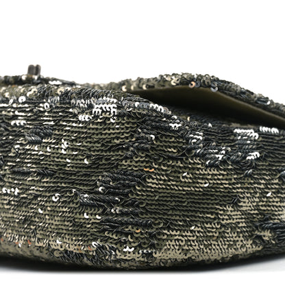 Chanel Sequin Coco Cuba Medium Single Flap Khaki 10 of 10