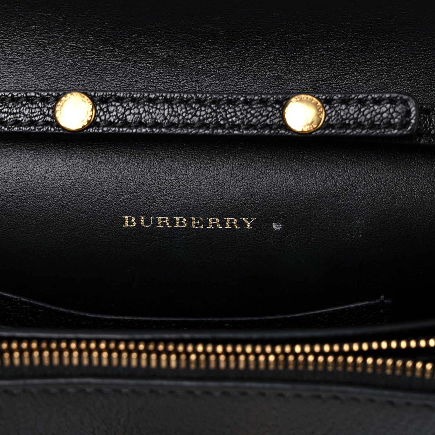 Burberry Goatskin Cotton Canvas Vintage Check D-Ring Mini Bag Black Antique Yellow 5 of 15