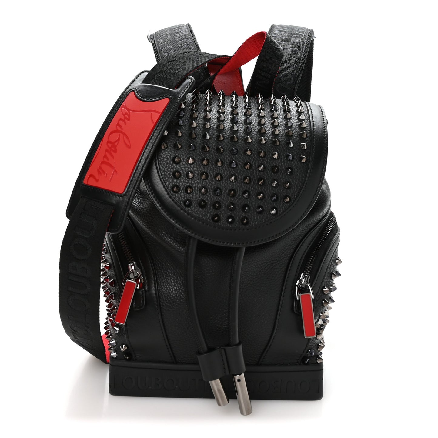 Christian Louboutin Calfskin Spiked Small Explorafunk Backpack Black 1864245 – FASHIONPHILE