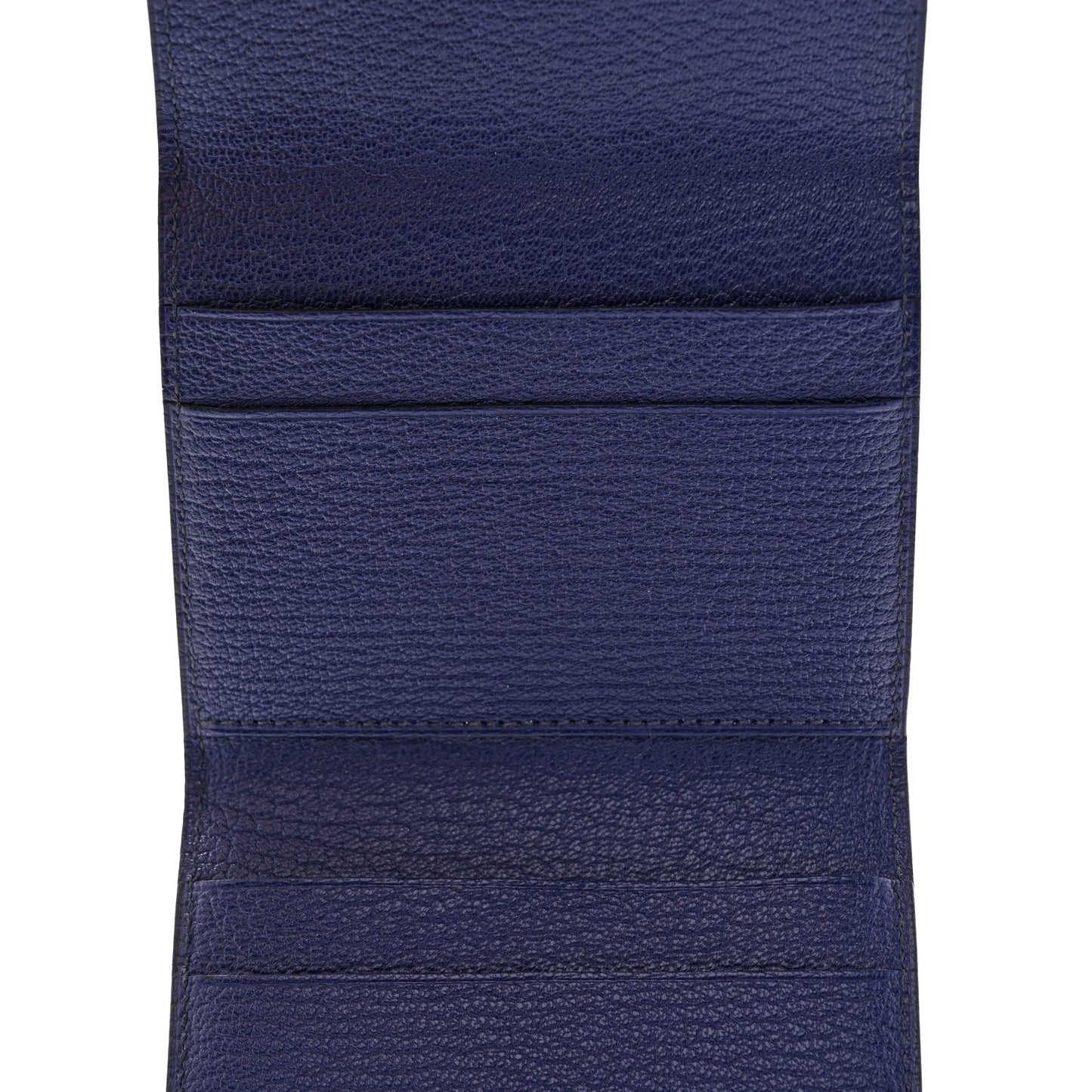 Chevre Mysore Mini Clic Card Holder Bleu Saphir