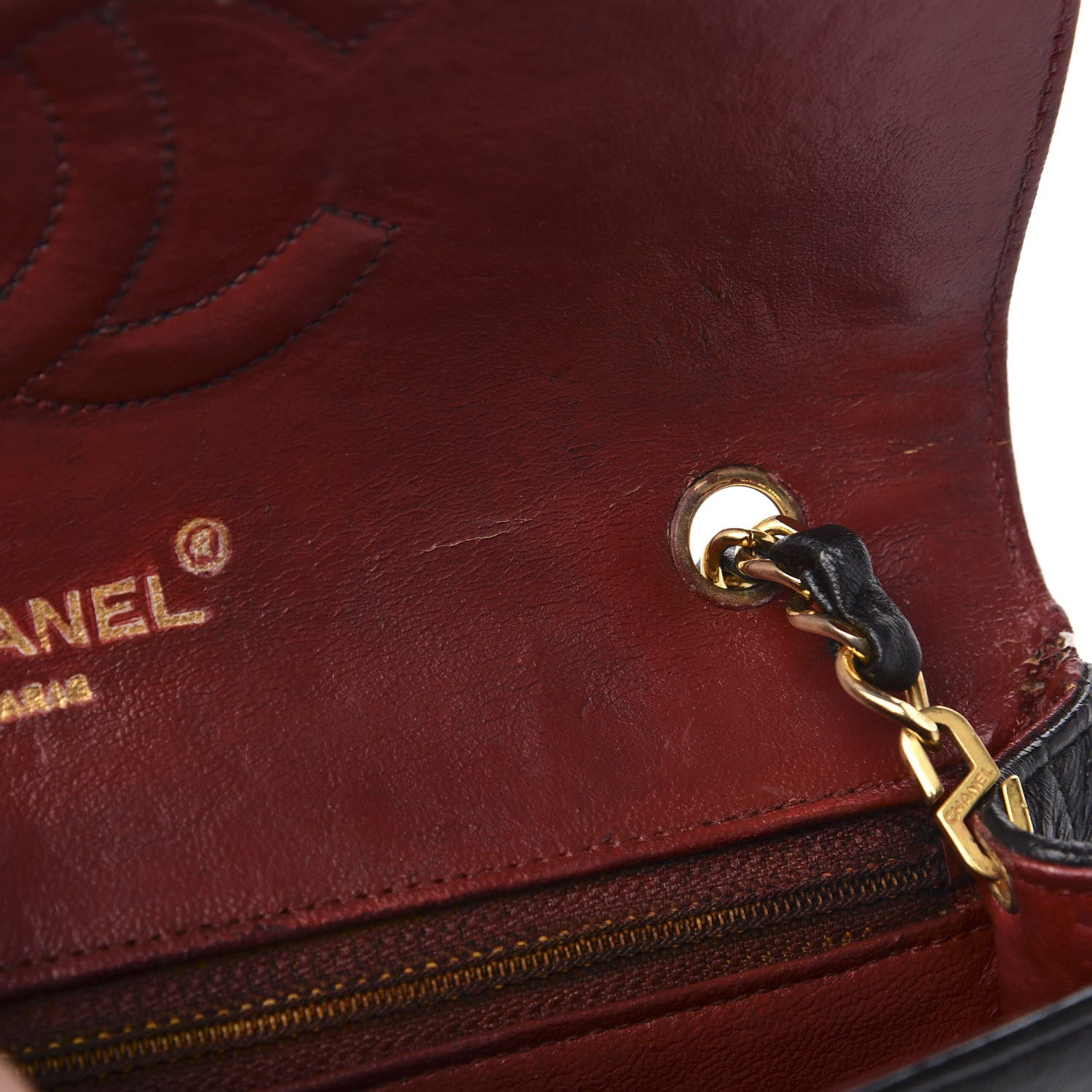 Chanel Lambskin Quilted Mini Flap Black 9 of 15