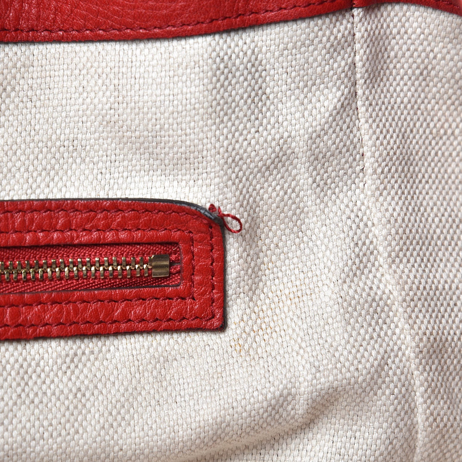 Gucci Pebbled Calfskin Medium Soho Shoulder Bag Red 19 of 19