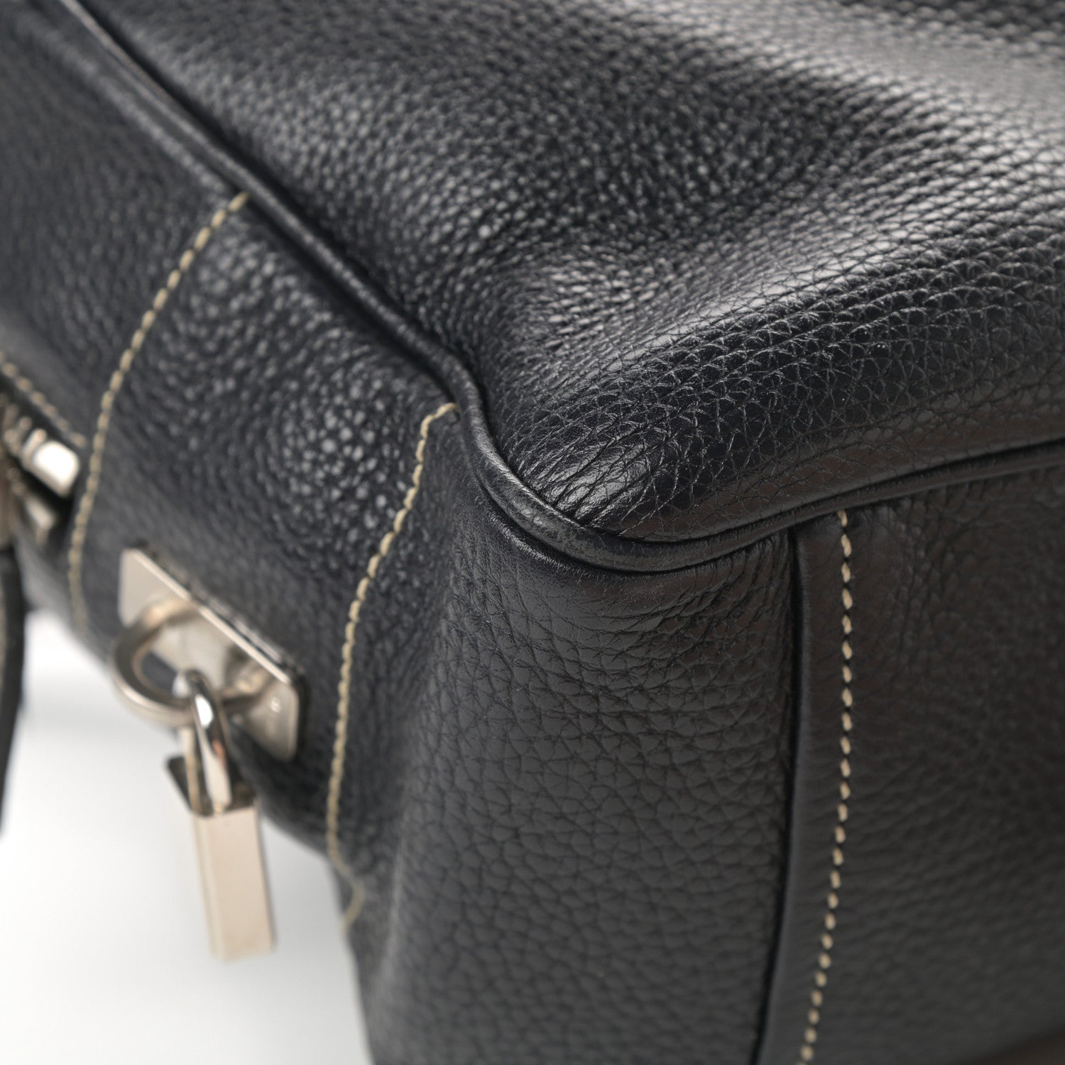 Prada Vitello Daino Bowler Black 9 of 14