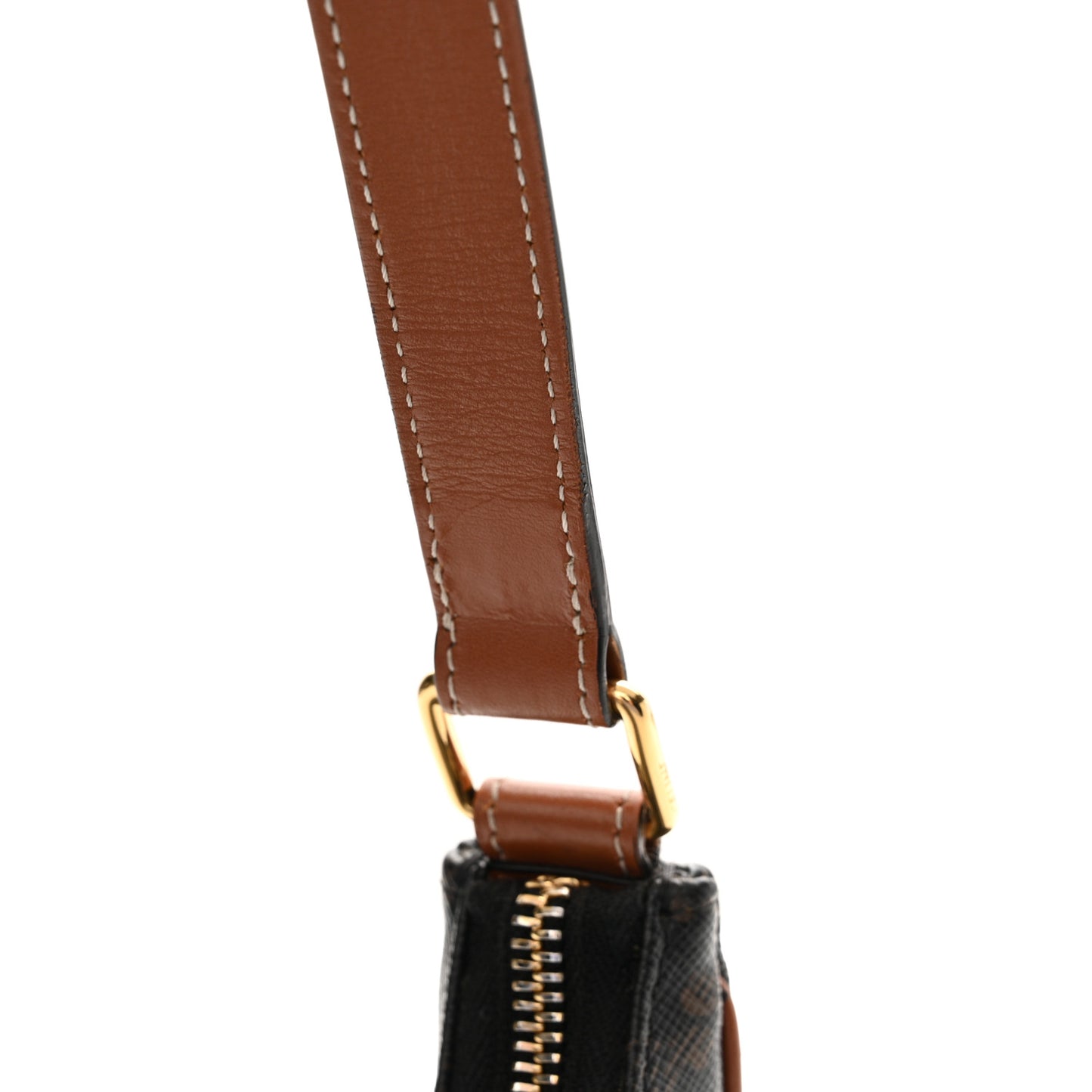 Triomphe Canvas Calfskin Ava Shoulder Bag Tan