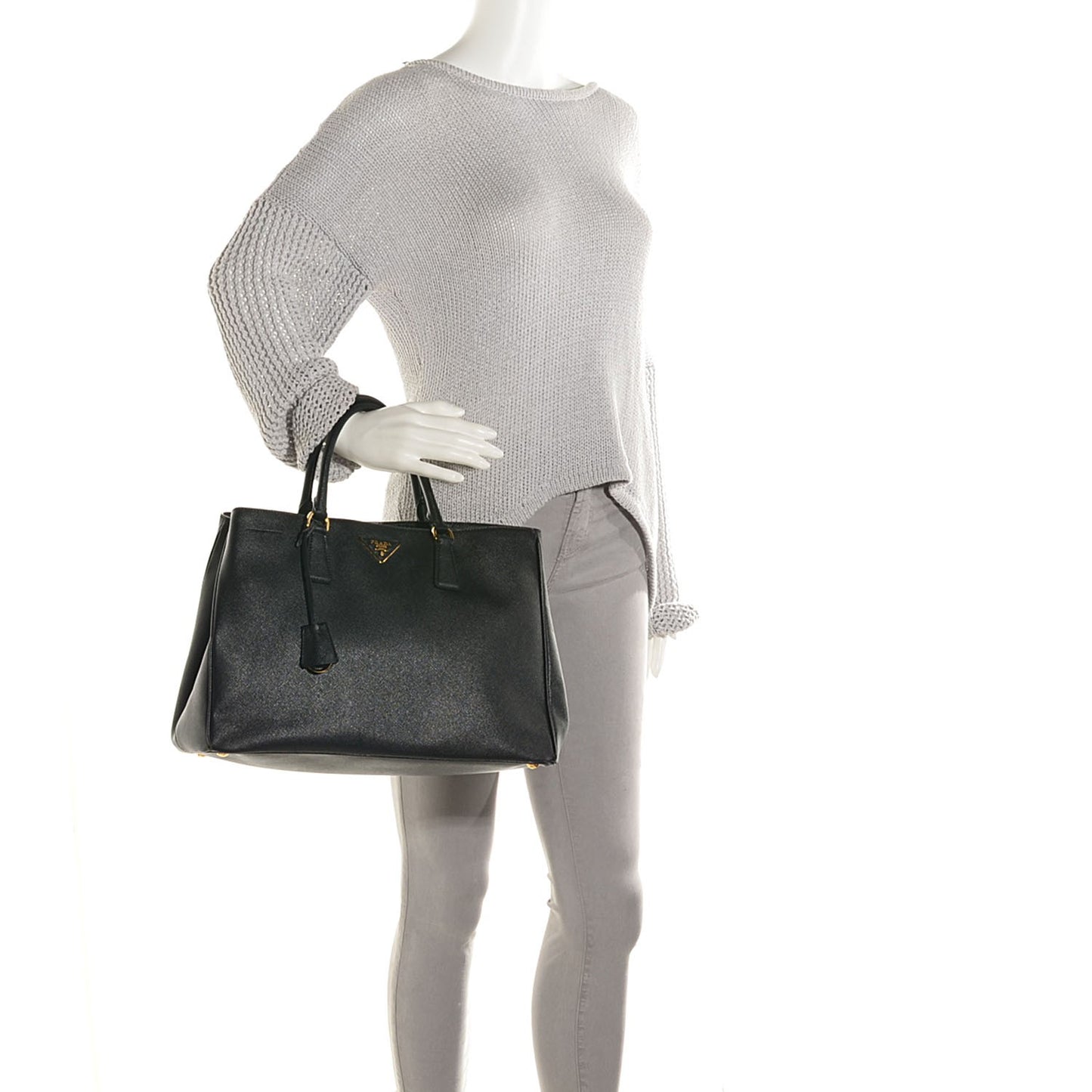 Saffiano Lux Large Tote Nero Black