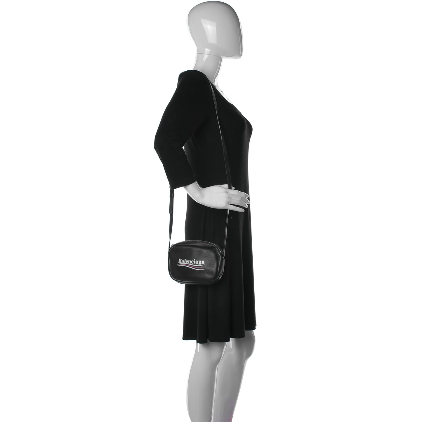 Calfskin Political Campaign Logo XS Camera Bag Black