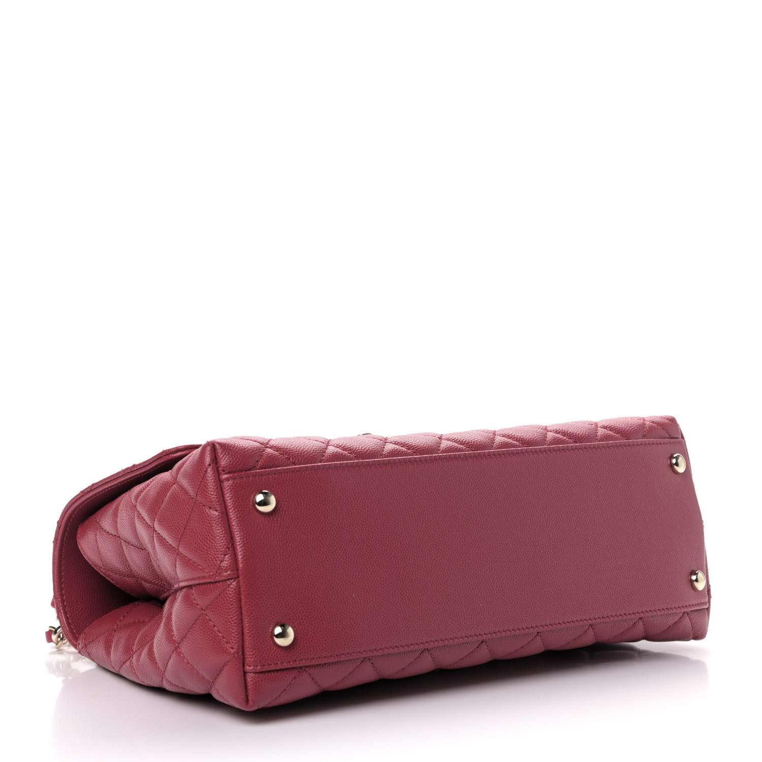 Chanel Caviar Quilted Small Coco Handle Flap Dark Pink 3 of 4