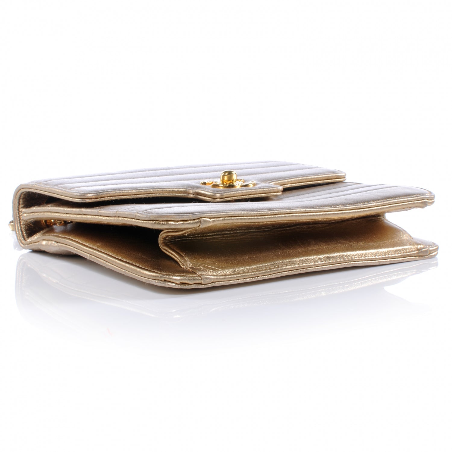 Chanel Lambskin Horizontal Quilted Mini Flap Metallic 4 of 9