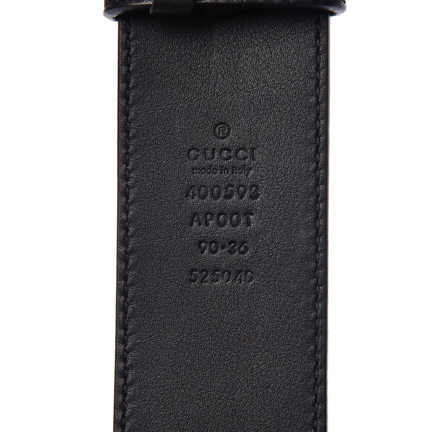 Gucci Calfskin Double G 40mm Belt 90 36 Black 4 of 6