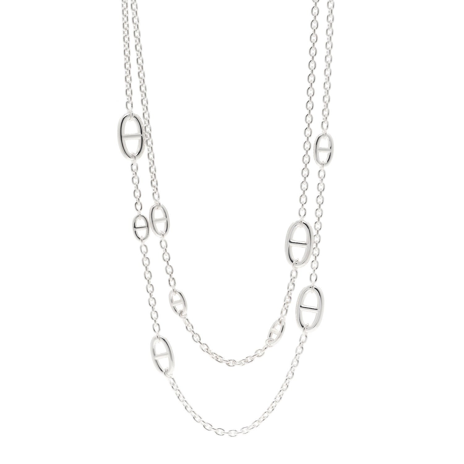 Hermes Sterling Silver Farandole Necklace 120 1 of 6