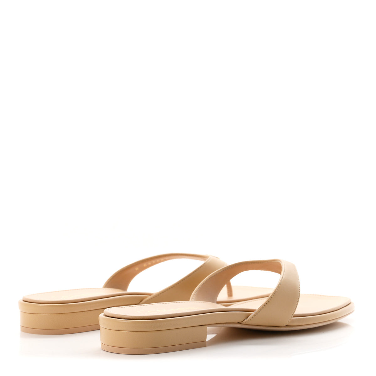 Chanel Lambskin CC Thong Sandals 40.5 Beige 5 of 9