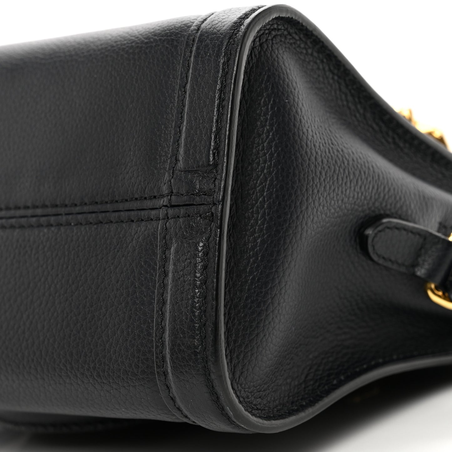 Pebbled Calfskin Mini Skull Padlock Zip Around Tote Navy