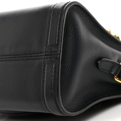 Alexander McQueen Pebbled Calfskin Mini Skull Padlock Zip Around Tote Navy 10 of 10