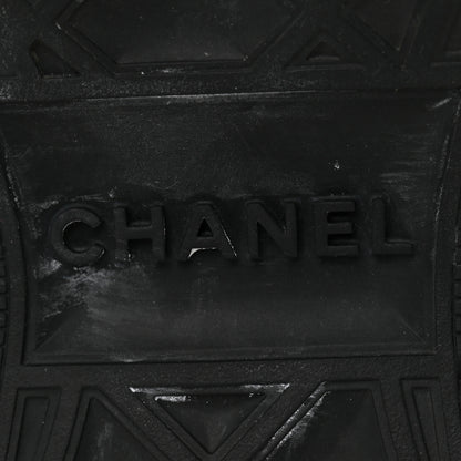 Chanel Velvet Calfskin Mixed Fibers CC Sneakers 35.5 Black 7 of 9