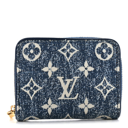 Louis Vuitton Denim Monogram Jacquard Zippy Coin Purse Bleu 1 of 7