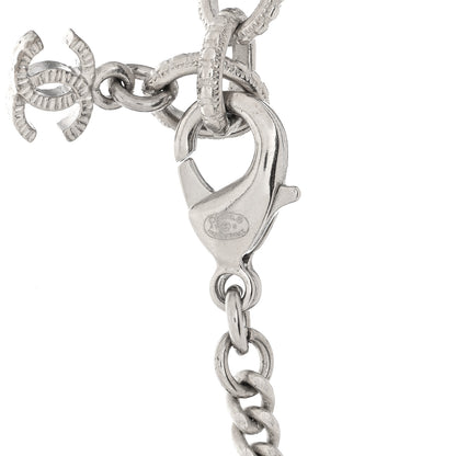 Chanel Resin Pearl Star CC Necklace Grey Silver 5 of 5