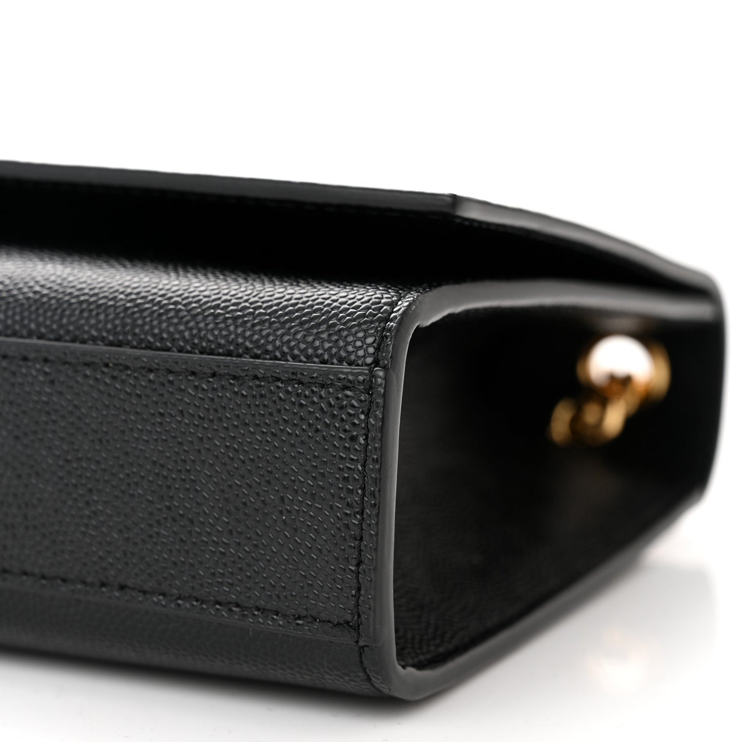 SAINT LAURENT Grain De Poudre Medium Classic Monogram Kate Satchel Black