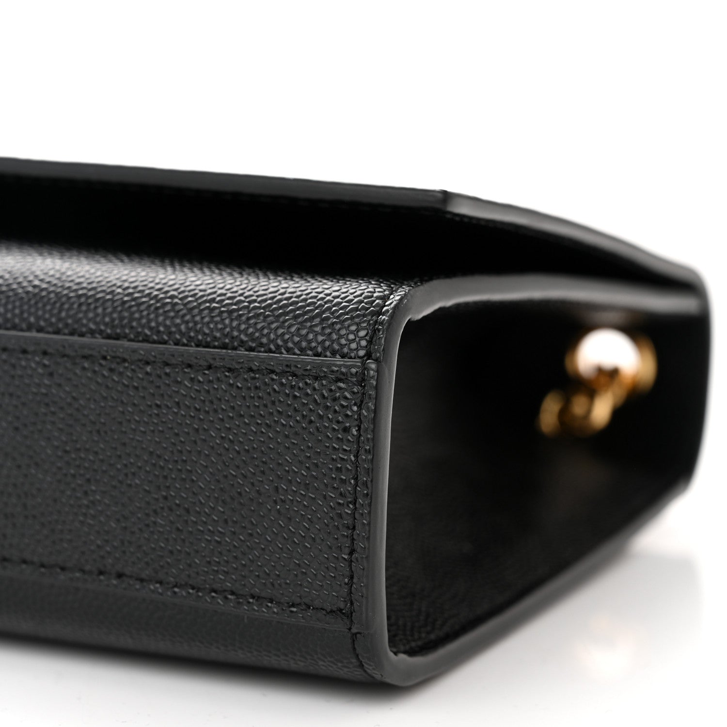 Saint Laurent SAINT LAURENT Grain De Poudre Medium Classic Monogram Kate Satchel Black 9 of 9