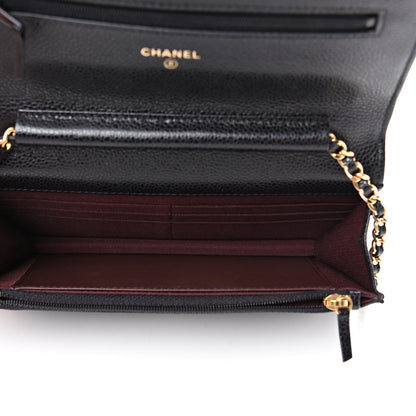 Chanel Caviar Quilted Wallet On Chain WOC Black 4 of 11
