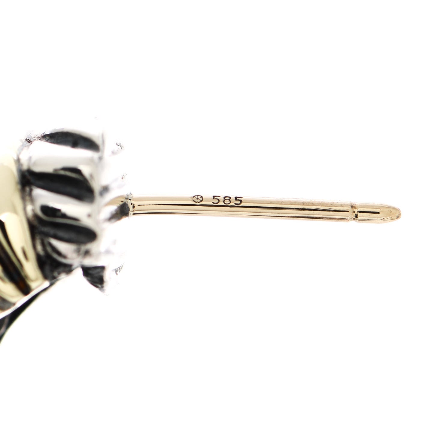 Sterling Silver 14K Yellow Gold Thoroughbred Shrimp Earrings