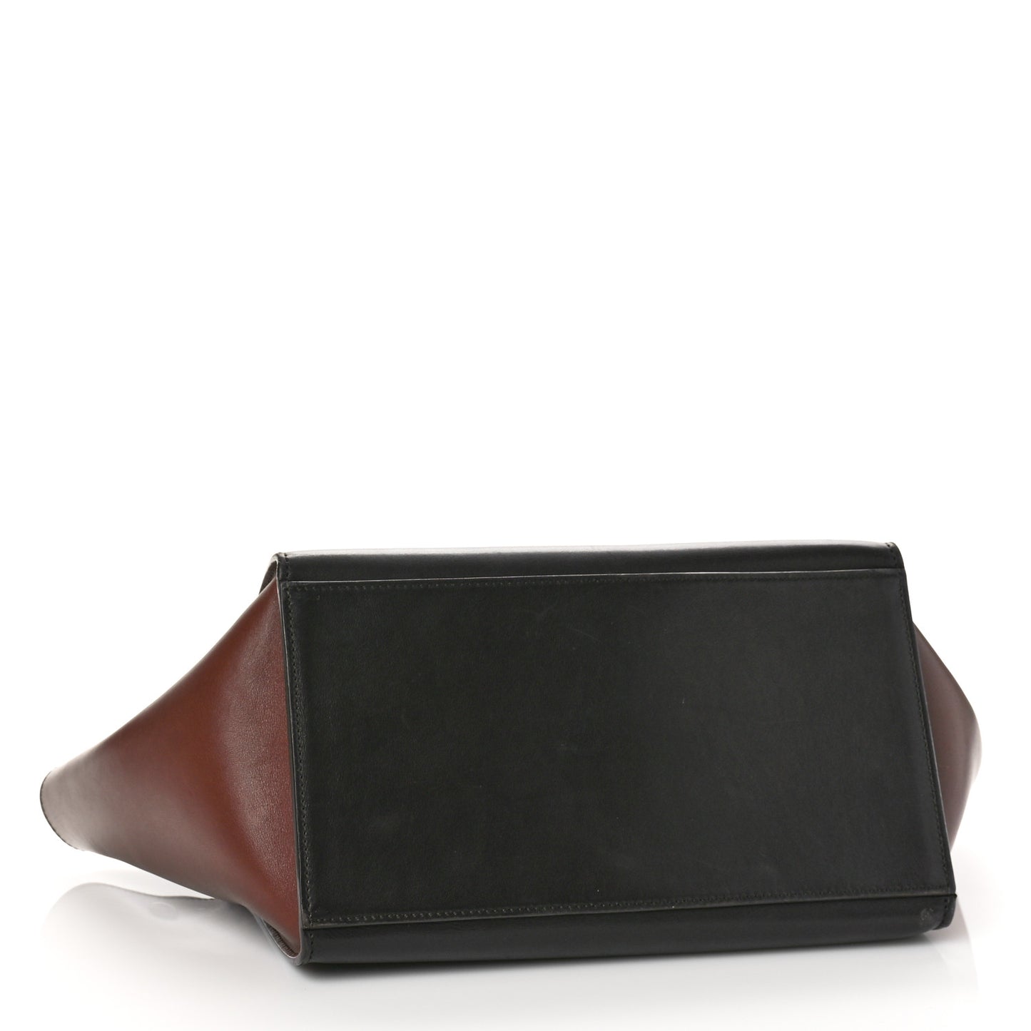 Smooth Calfskin Suede Medium Tri-Color Trapeze Terracotta