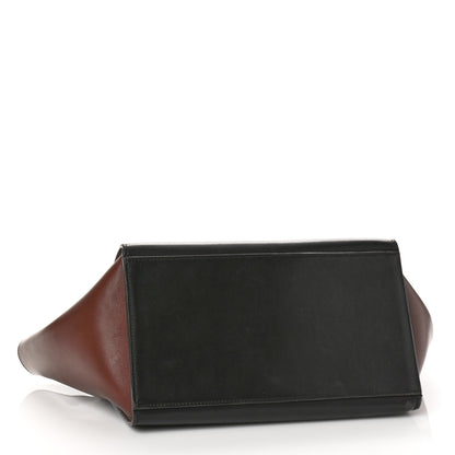 Celine Smooth Calfskin Suede Medium Tri-Color Trapeze Terracotta 4 of 11