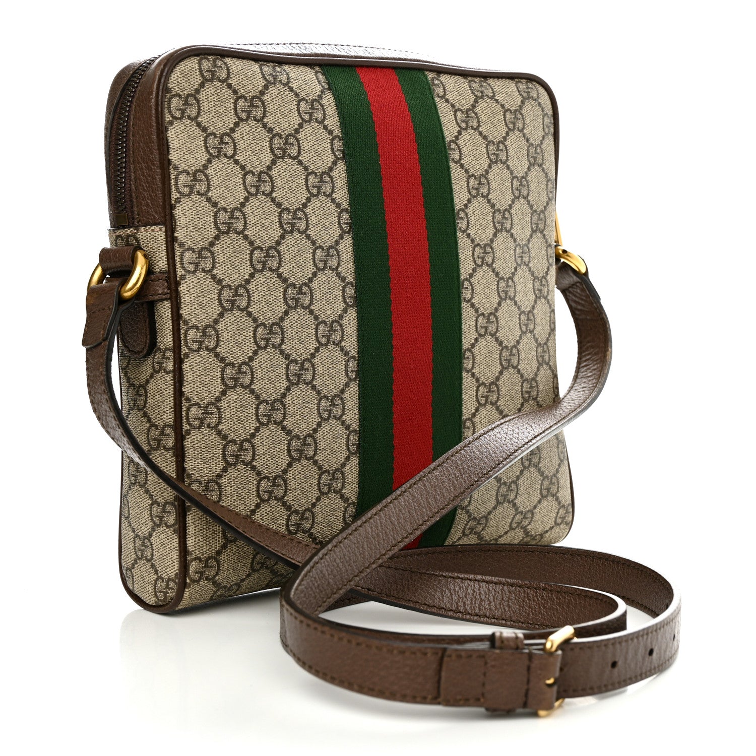 Gucci GG Supreme Monogram Web Small Ophidia Messenger Bag Brown 3 of 12