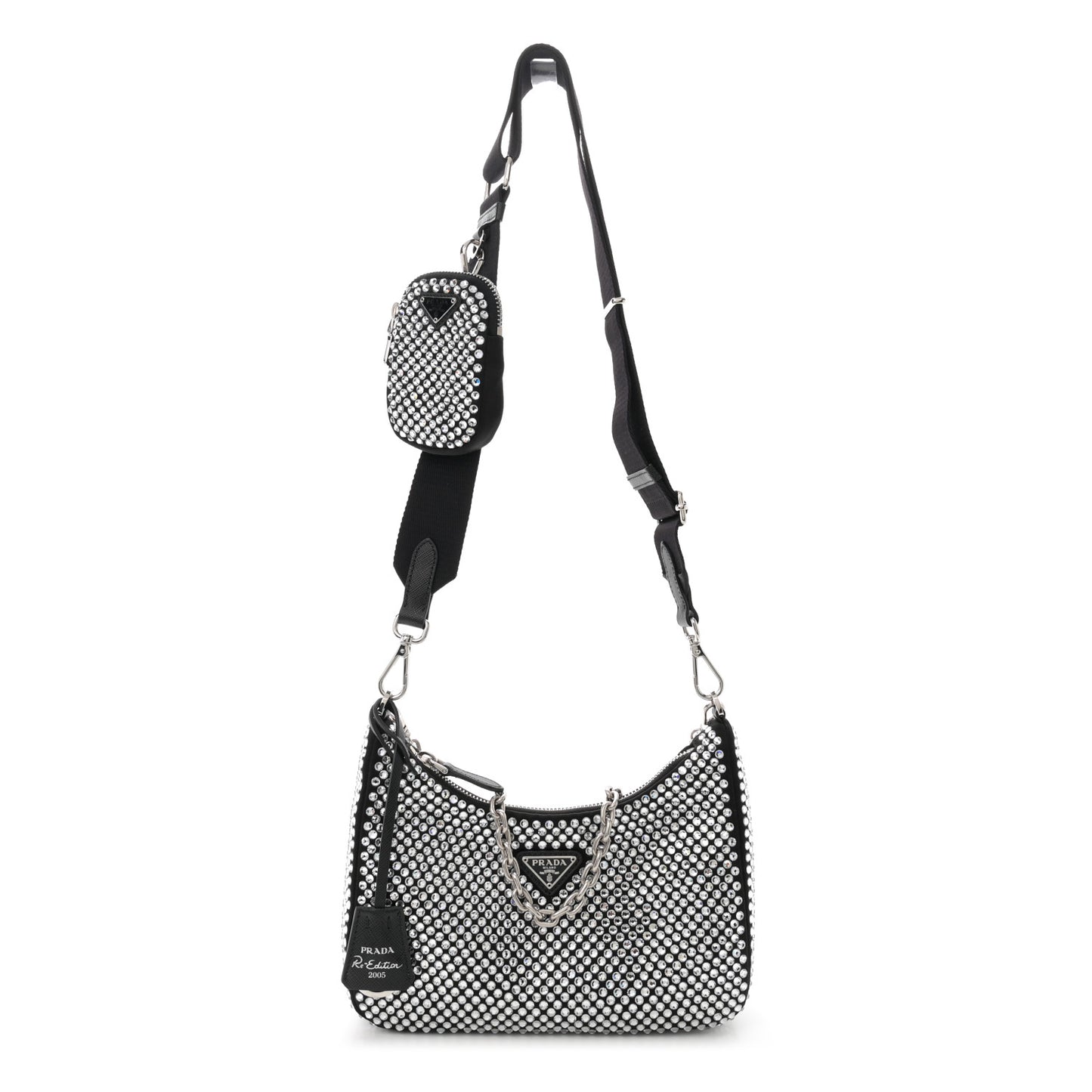 Satin Crystal Re-Edition 2005 Shoulder Bag Cristal