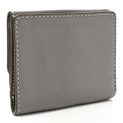 Chloe Grained Calfskin Marcie Square Wallet Cashmere Grey 3 of 9