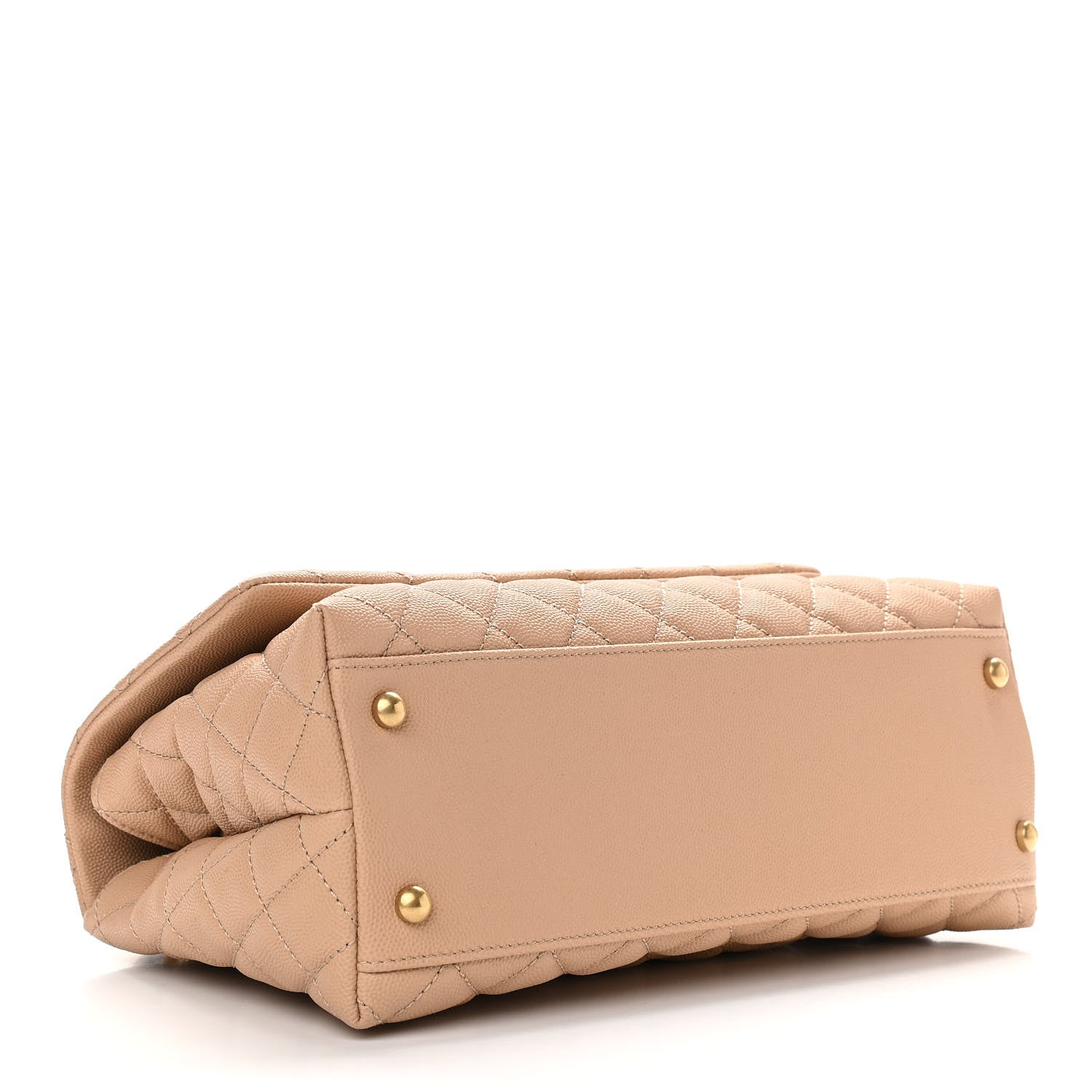 Chanel Caviar Lizard Embossed Quilted Small Coco Handle Flap Beige 4 of 11