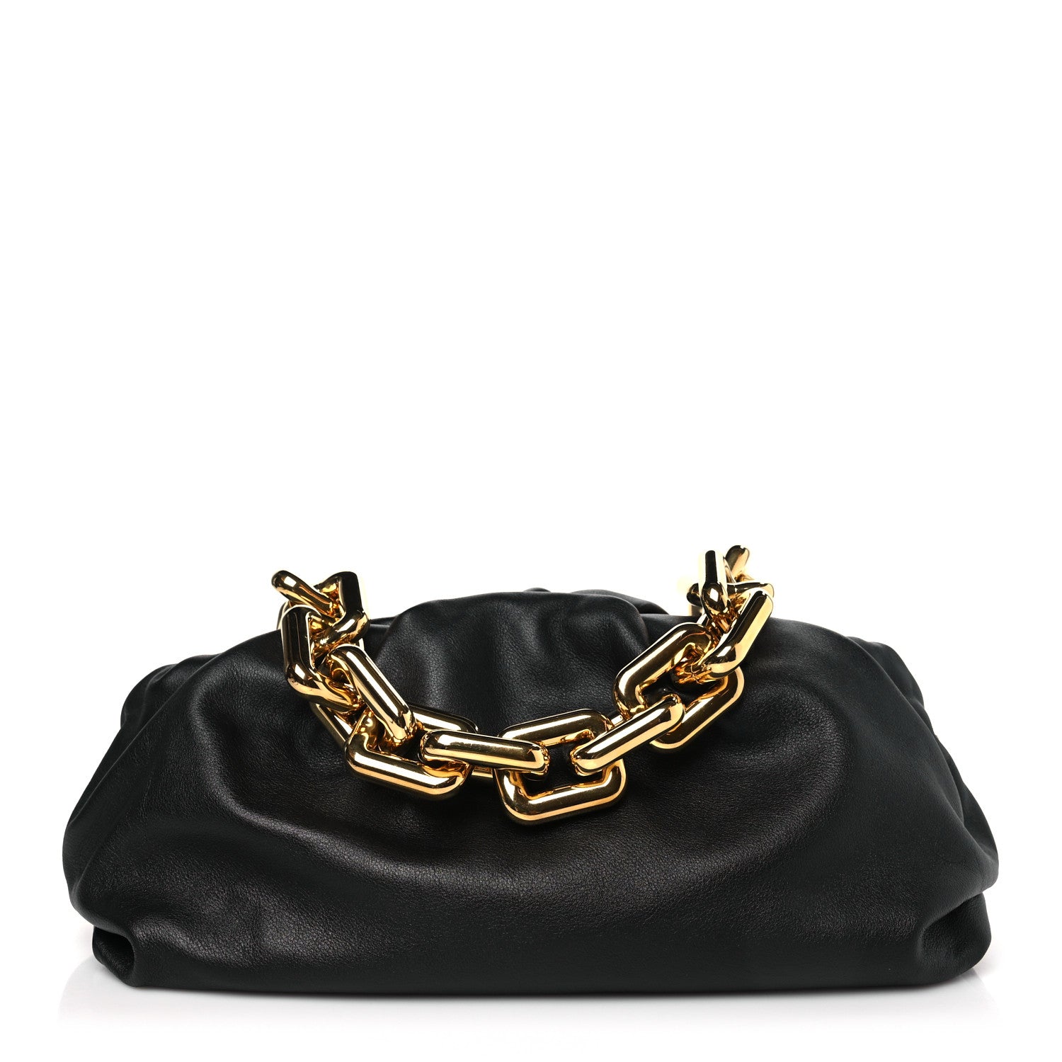 Bottega Veneta Calfskin The Pouch Chain Black 1 of 10