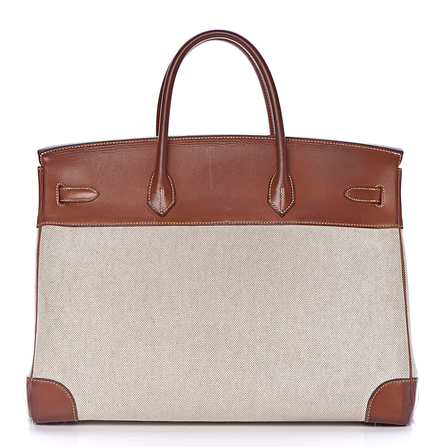 Hermes Toile Barenia Birkin 40 Fauve 25 of 37