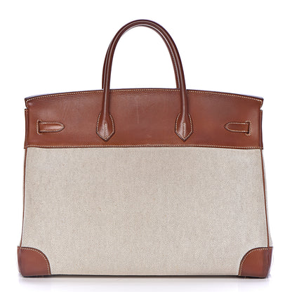 Hermes Toile Barenia Birkin 40 Fauve 25 of 37