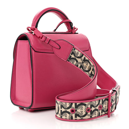 Salvatore Ferragamo Calfskin The Piccolo Boxyz Top Handle Bag Pink 3 of 21