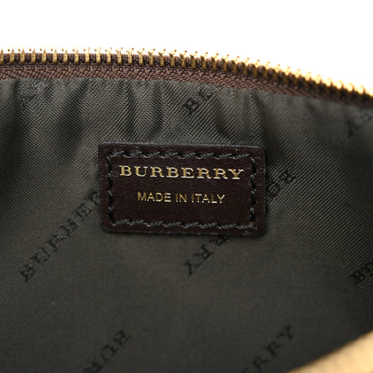 Burberry Haymarket Check Small Peyton Crossbody Clutch Bag Chocolate 6 of 11