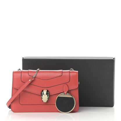 Bulgari Calfskin Serpenti Forever Shoulder Bag Coral 15 of 15