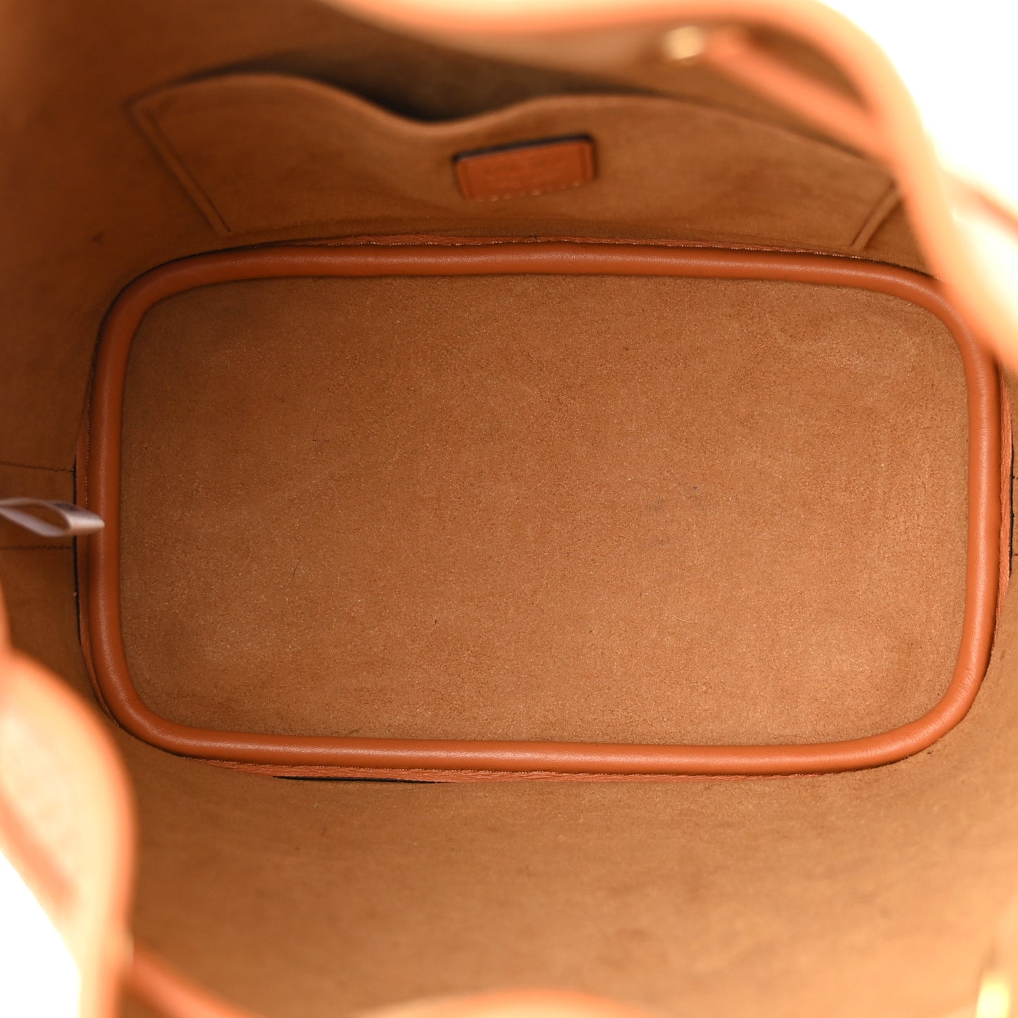 Visetos Medium Dessau Drawstring Bucket Bag Cognac