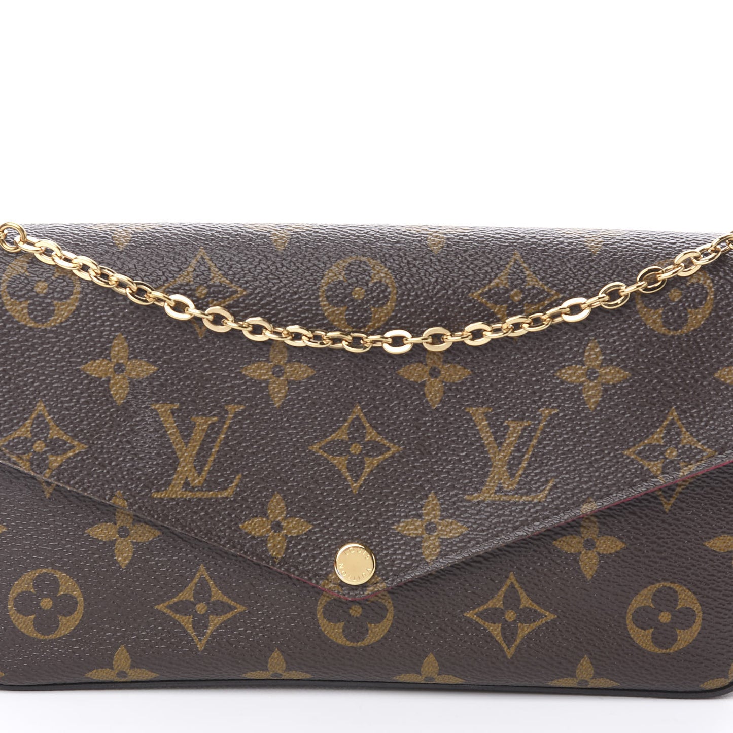 Monogram Pochette Felicie Chain Wallet Fuchsia
